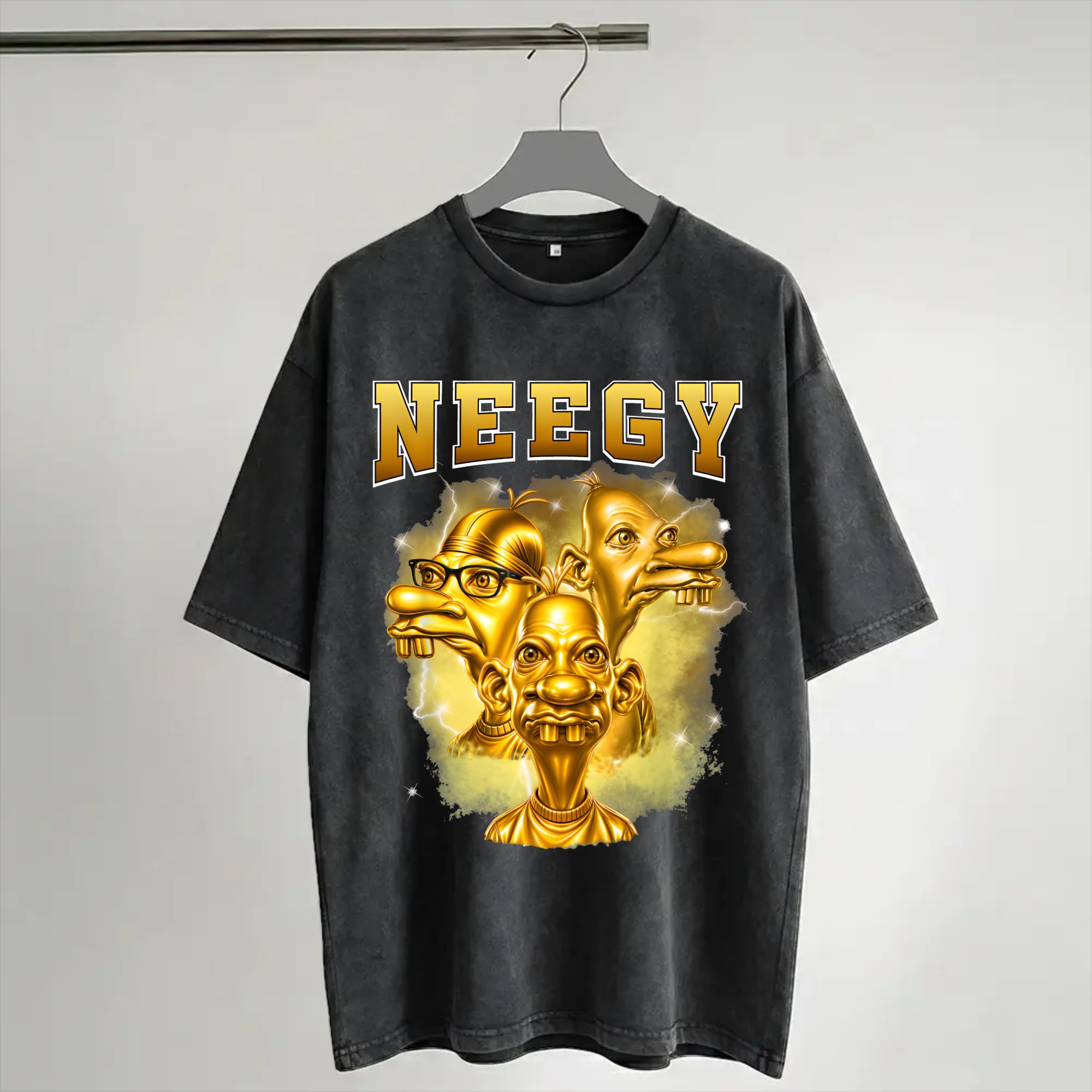 Street Fashion Gen Z - Camiseta Harajuku Lavada con Diseño de