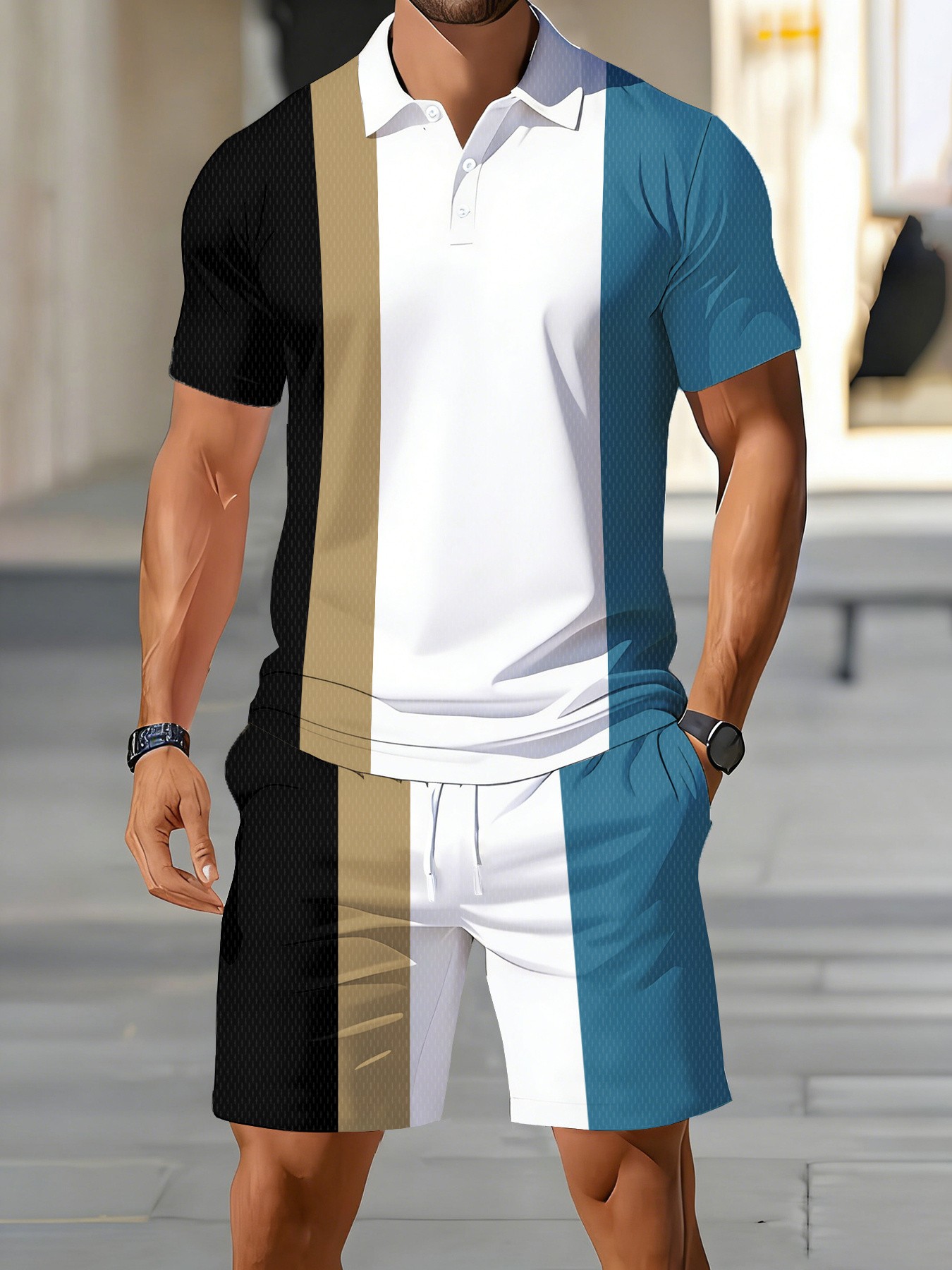 Street Fashion Summer 2026 - Conjunto de Polo para Hombre, Verano