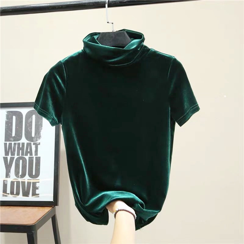Street Fashion Tshirt - Camiseta de terciopelo de manga corta