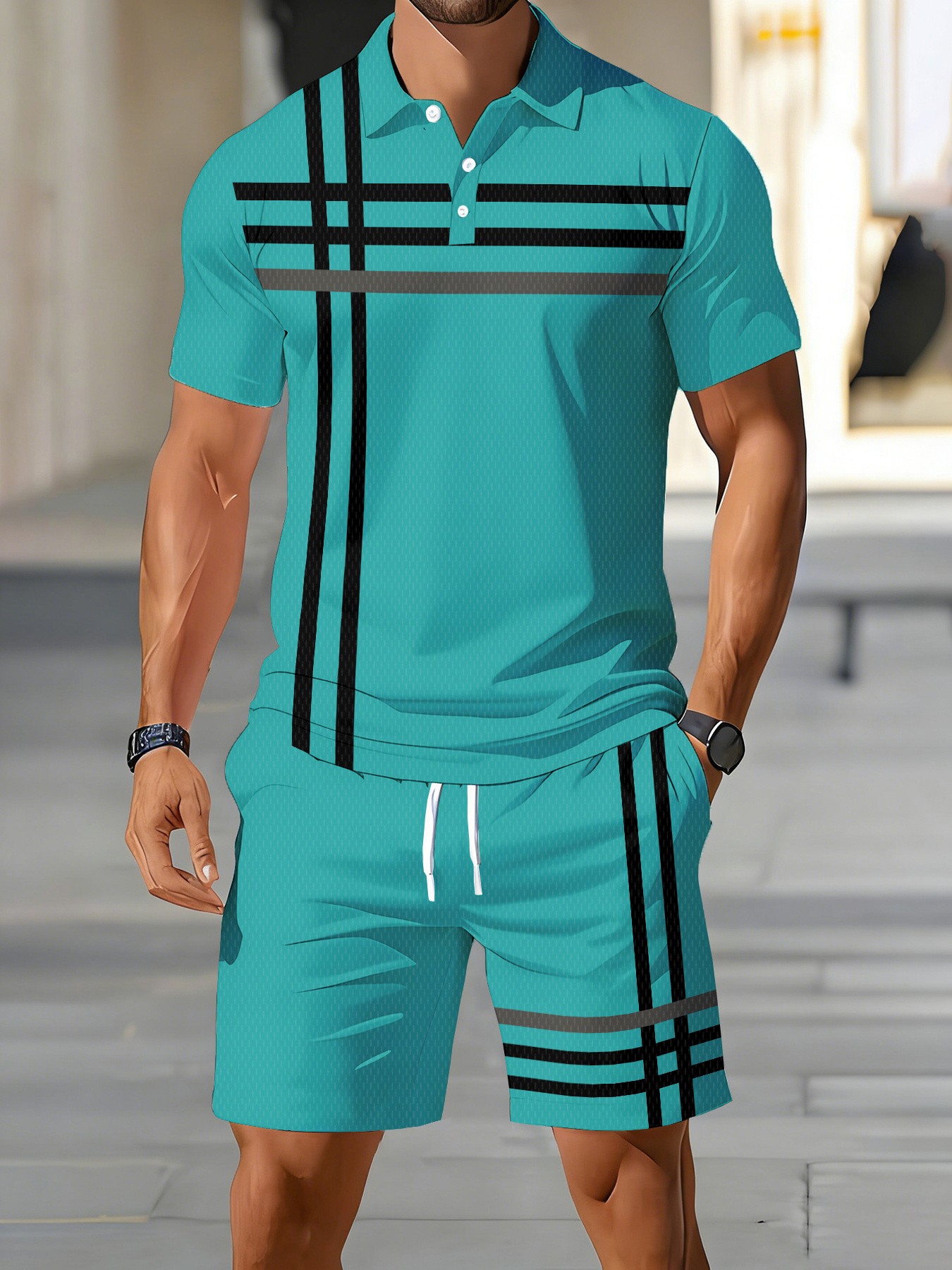 Street Fashion Summer 2026 - Conjunto de Polo para Hombre, Verano