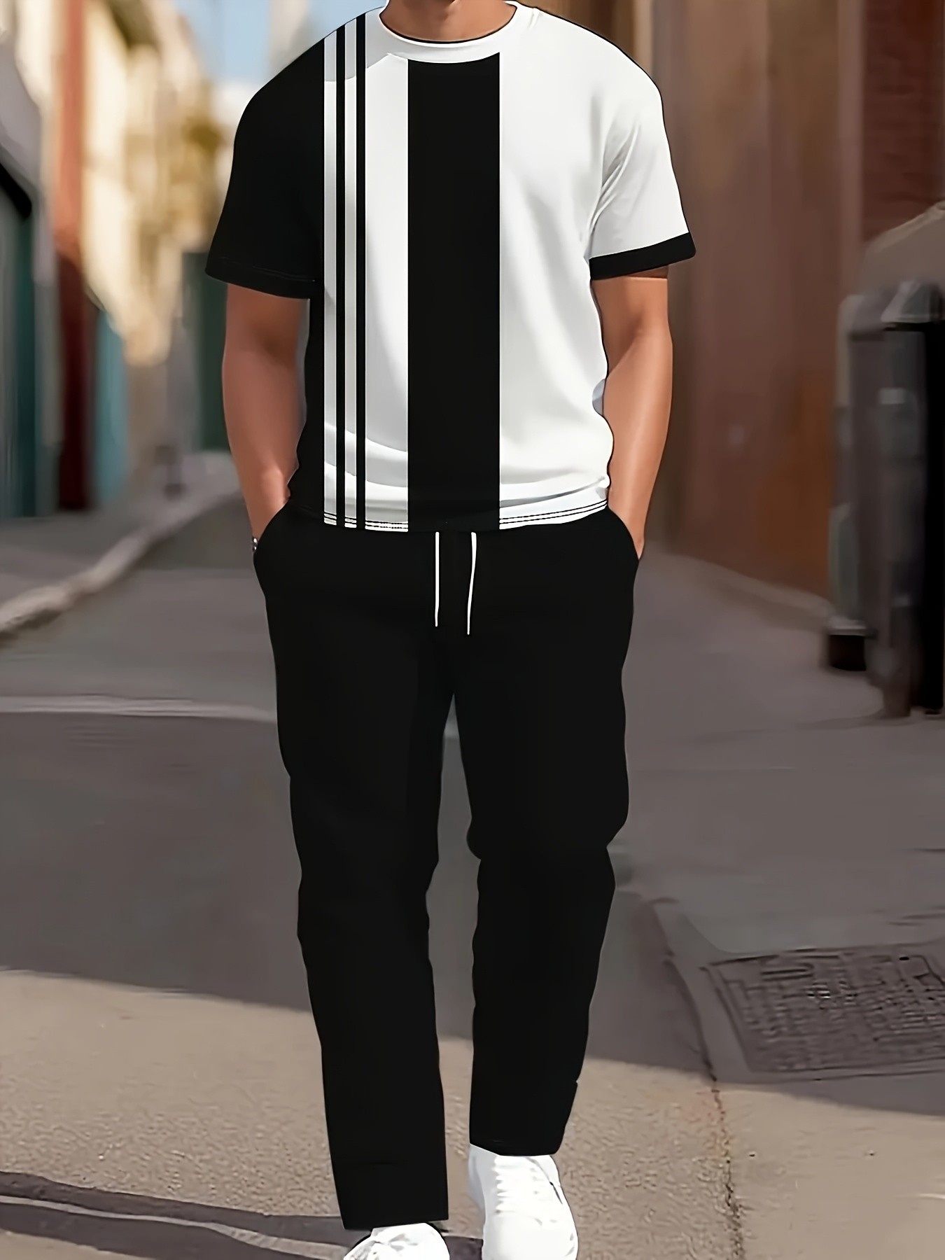 Street Fashion Summer 2026 - Conjunto de Pantalones Largos y Camiseta