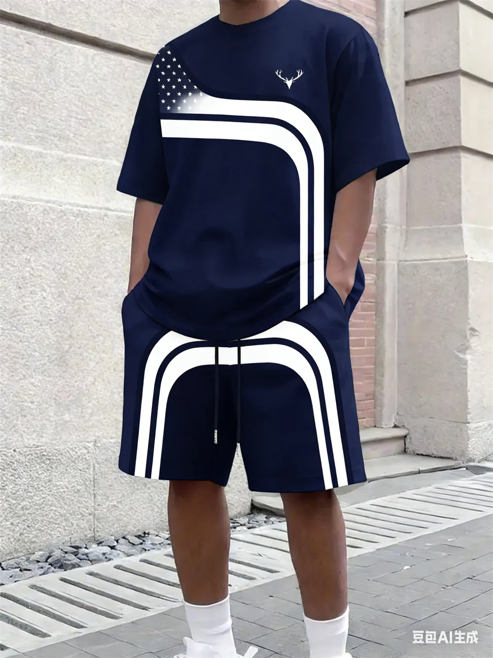 Street Fashion Tshirt - Conjunto de Camiseta y Pantalones Cortos