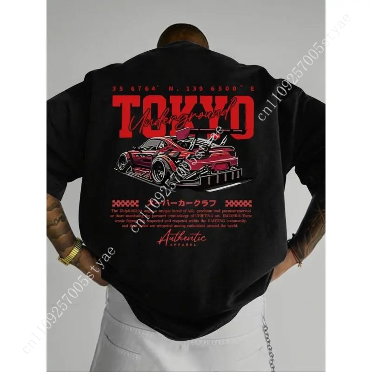 Camiseta de cuello redondo con - Street Fashion Tshirt reseña y precio