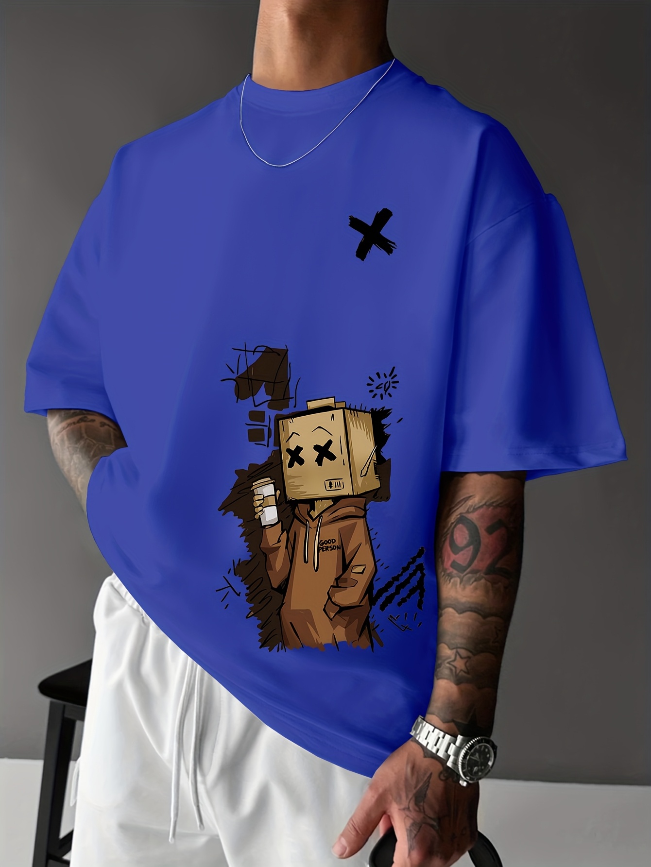 Camiseta de cuello redondo tra - Street Fashion Graffiti reseña y precio