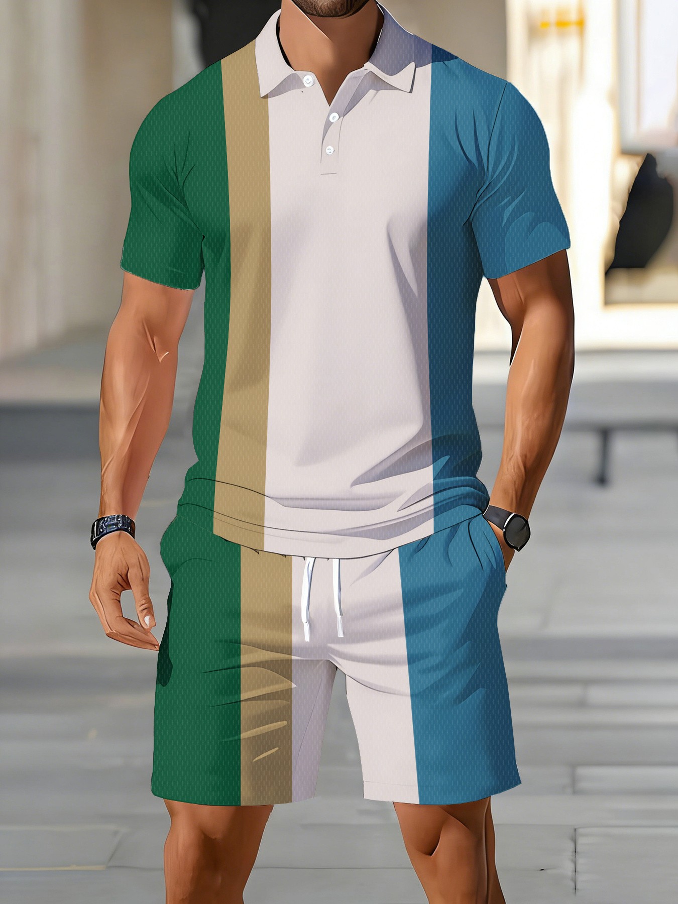 Conjunto de Polo para Hombre,  - Street Fashion Summer 2026 reseña y precio