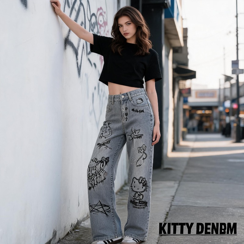 Jeans de Mujer con Estampado d - Street Fashion Graffiti reseña y precio