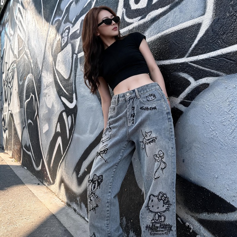 Jeans de Mujer con Estampado d - Street Fashion Graffiti reseña y precio
