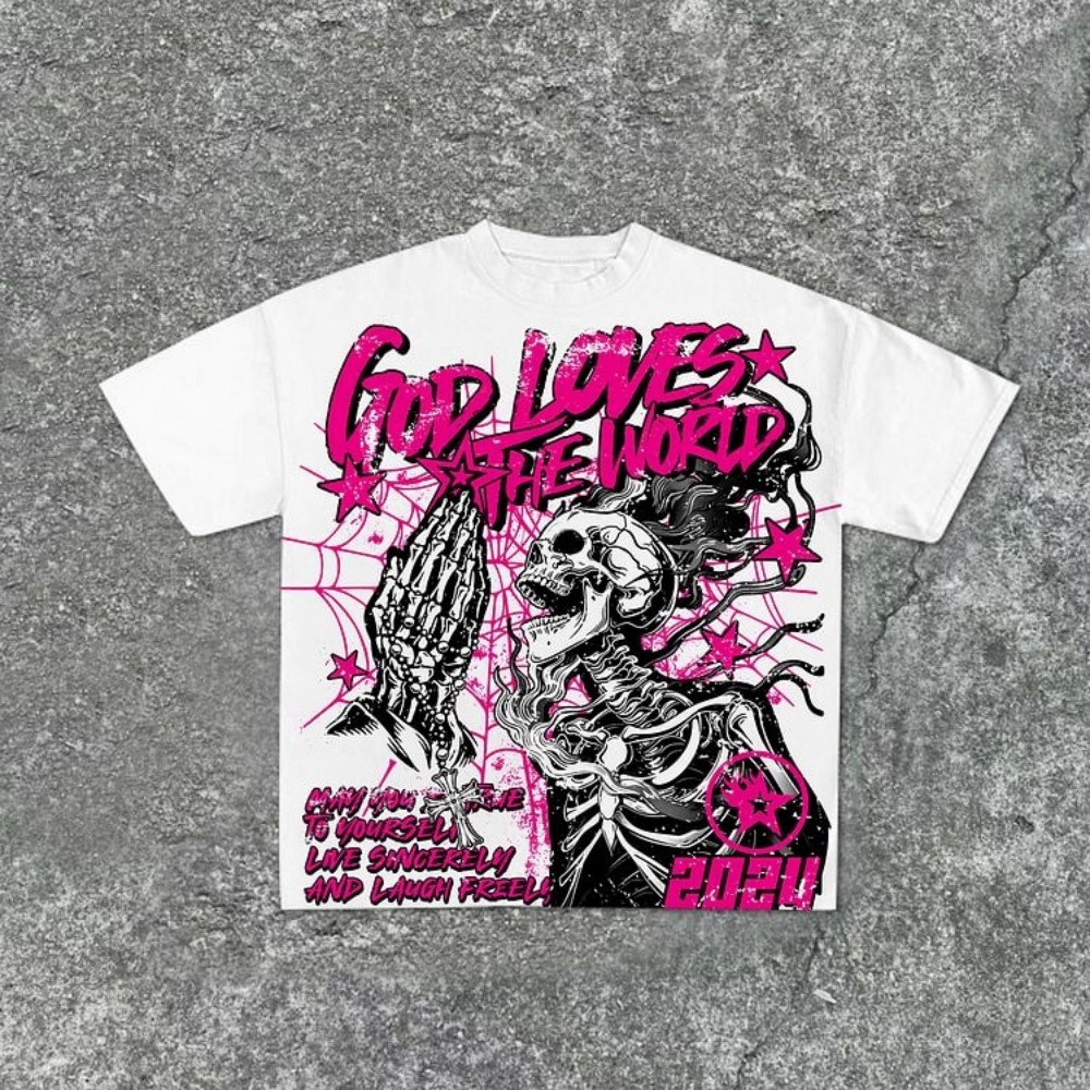 Nueva camiseta de cuello redon - Street Fashion Graffiti reseña y precio