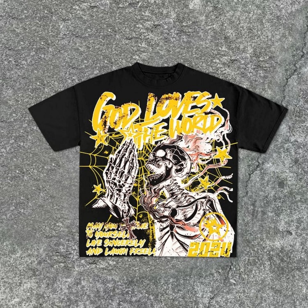 Nueva camiseta de cuello redon - Street Fashion Graffiti reseña y precio