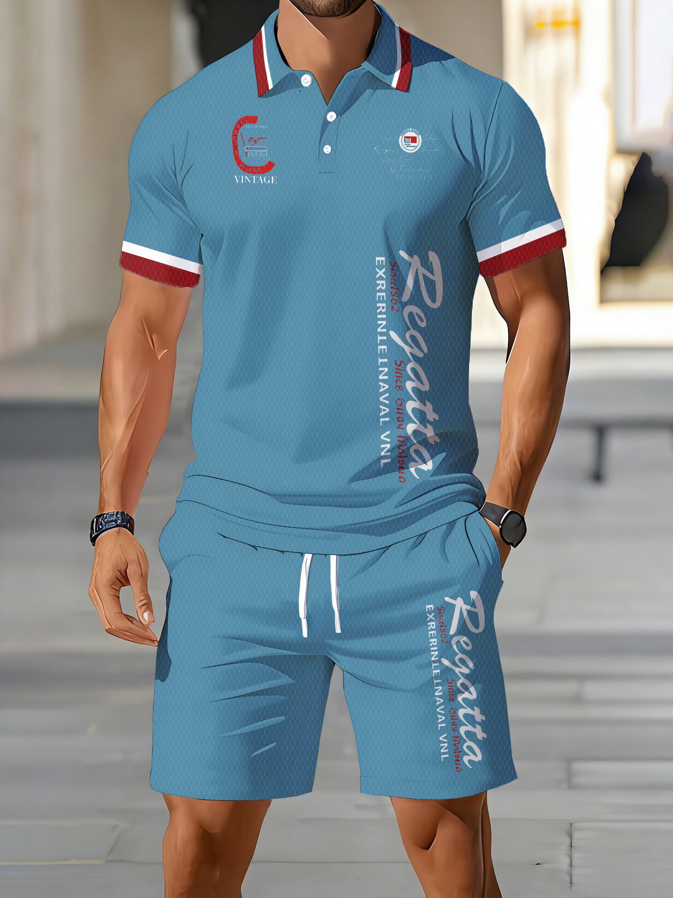 Conjunto de Polo para Hombre,  - Street Fashion Summer 2026 reseña y precio