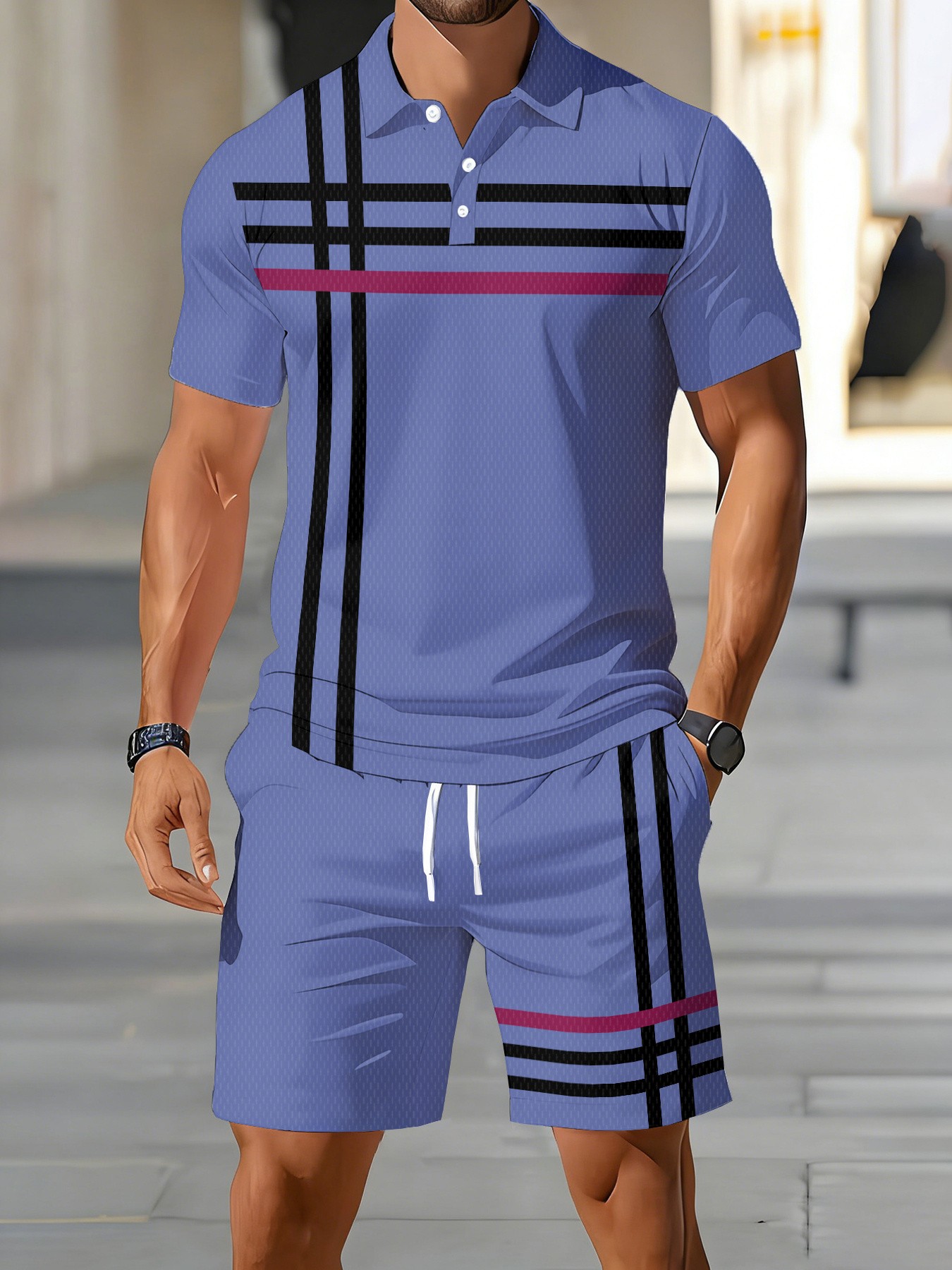 Conjunto de Polo para Hombre,  - Street Fashion Summer 2026 reseña y precio