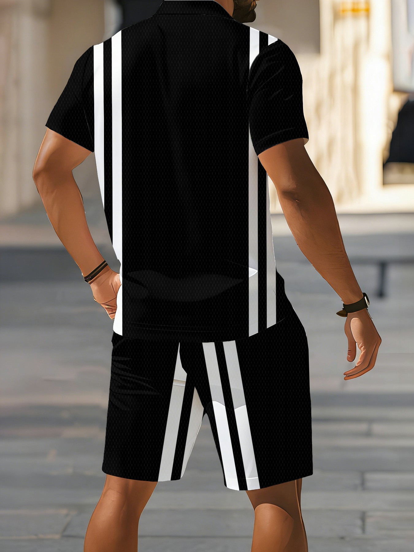 Conjunto de Polo de Manga Cort - Street Fashion Summer 2026 reseña y precio