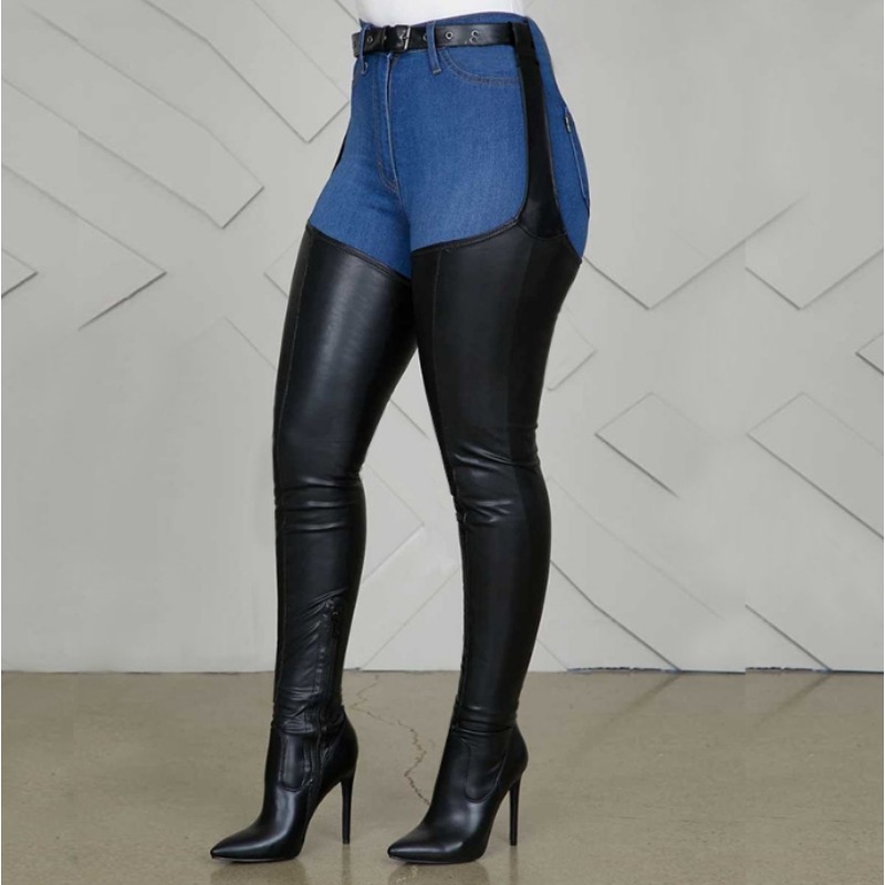 Botas altas hasta el muslo neg - Street Fashion Rome 2025 reseña y precio